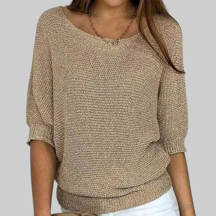 Luigia - Stylish Cable Knit Sweater